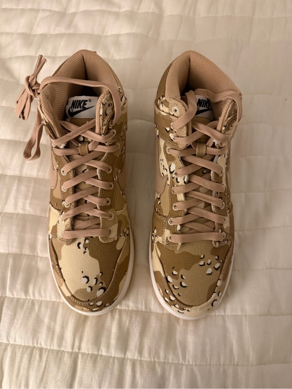 Nike Women’s Desert Camo High-Top Sneakers - Beige/Tan